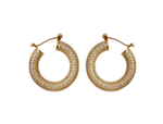Pave Gold Hoop