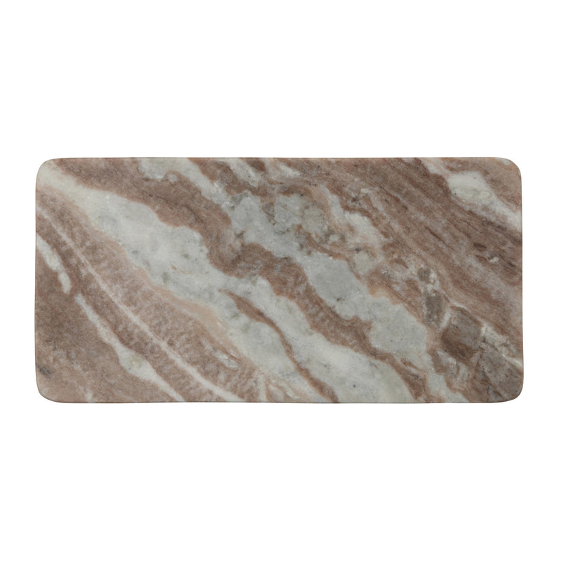 Marble Serving Tray - Brown + White