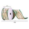 2.5"x10yd Green/Cream/Champagne Ribbon