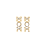 Crystal MOM Stud Earrings