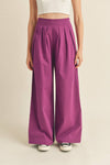 PLEATED EXTRA WIDE LEG PANTS