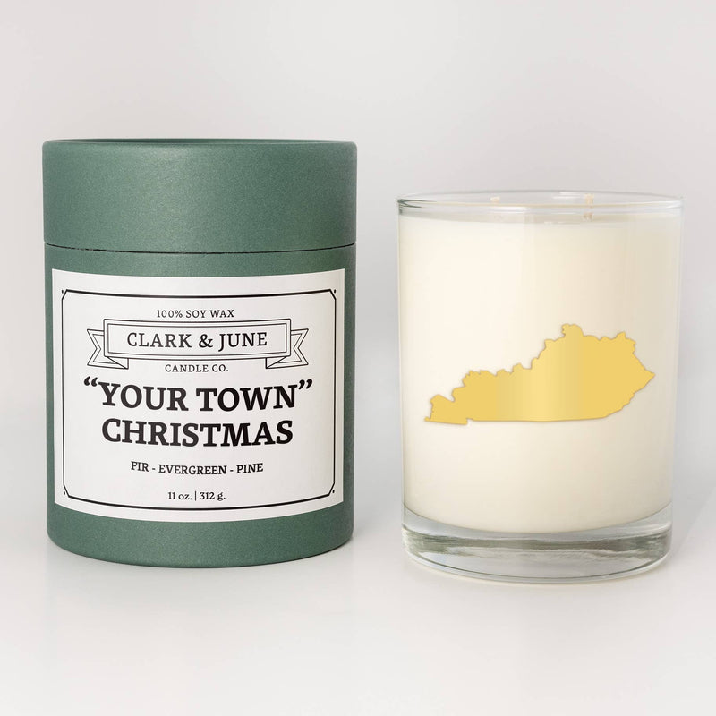 "Your Town" Christmas Custom 11oz Soy Candle All States