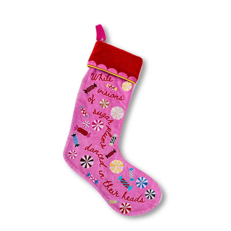 Embroidered Stocking - Sugar Plums