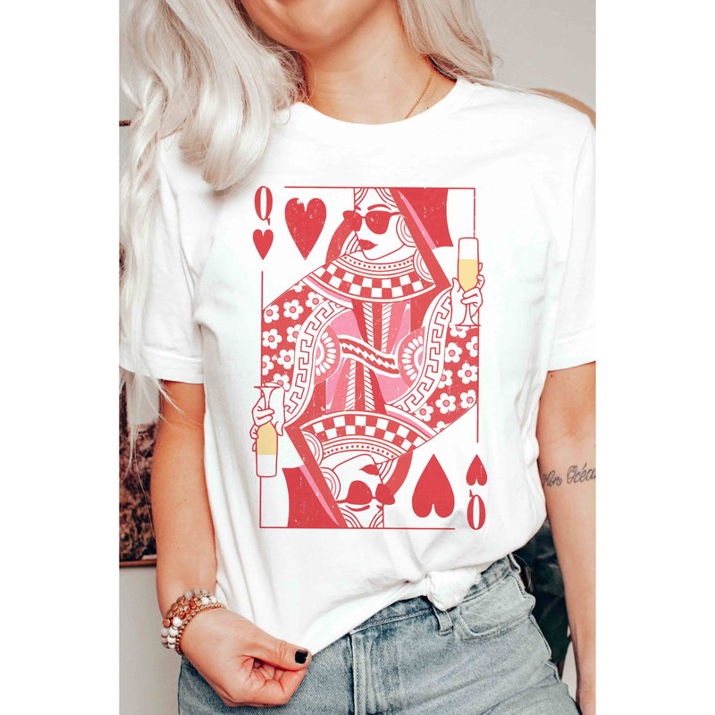 CHAMPAGNE QUEEN OF HEARTS Graphic Tee