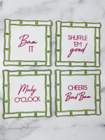 Bamboo Mahjong Cocktail Napkins