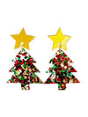 Red, Green, and Gold Christmas Tree with Gold Star