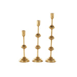 Contemporary Gold Metal Candle Holder Set of 3