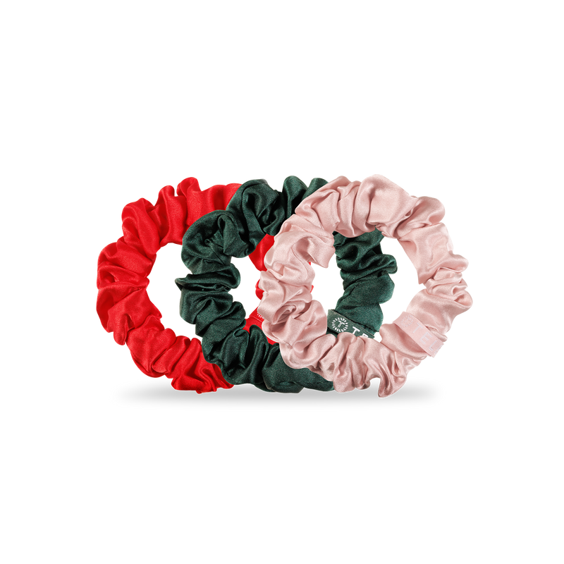 Silk Hair Scrunchie | Large | Poinsettia