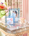 Neon Blue Mini Acrylic Picture Frame