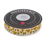 Blooms in Afternoon - 7/8" width - Meadow - 15 Yard Spool