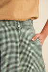 HOUNDSTOOTH PLEATED SHORTS