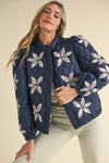 QUILTED JACKET WITH FLORAL PATCHWORK