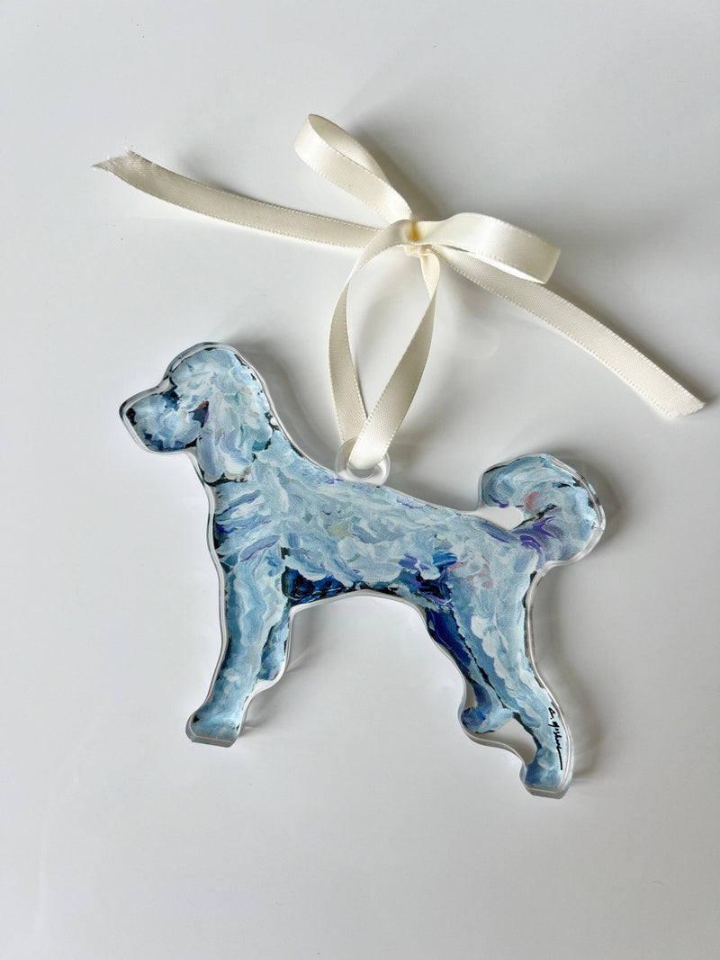 "White Goldendoodle" ornament