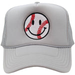 Baseball Happy Face Cute Foam Trucker Hat