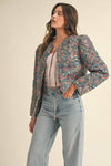 QUILTED PAISLEY PRINT JACKET