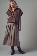 Quilted Collar Boxy Sherpa Vest