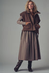 Quilted Collar Boxy Sherpa Vest