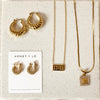 Goldie Square Initial Necklace: GOLD / M