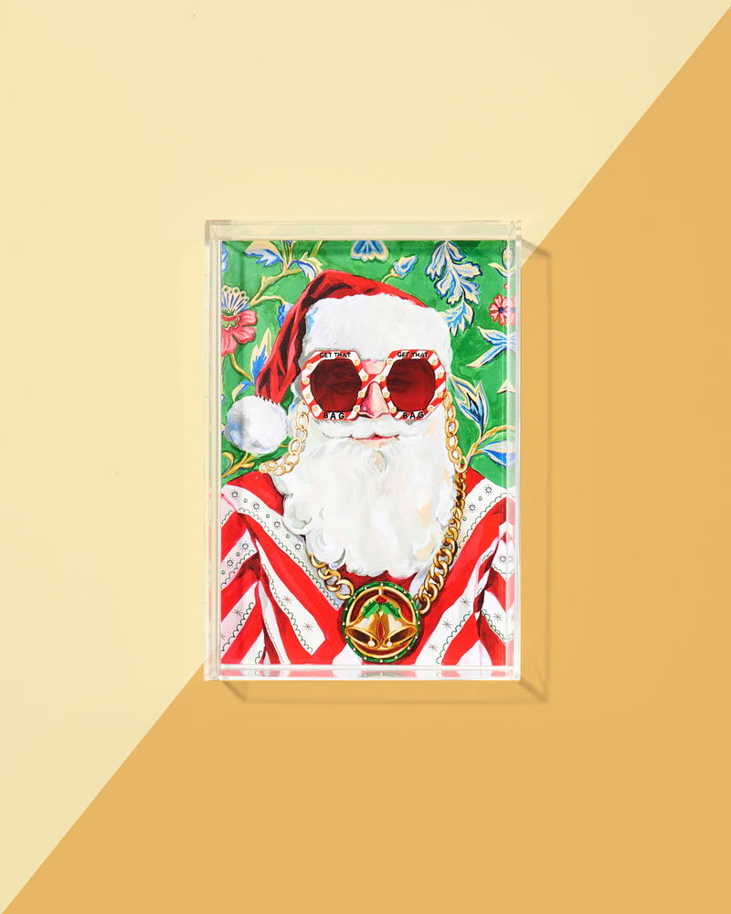 Swanky Santa Small Acrylic Tray