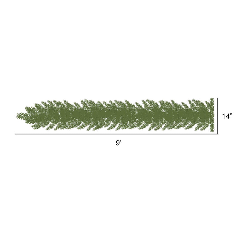 Vickerman 9' x 14" Camdon Fir Garland 260 Tips