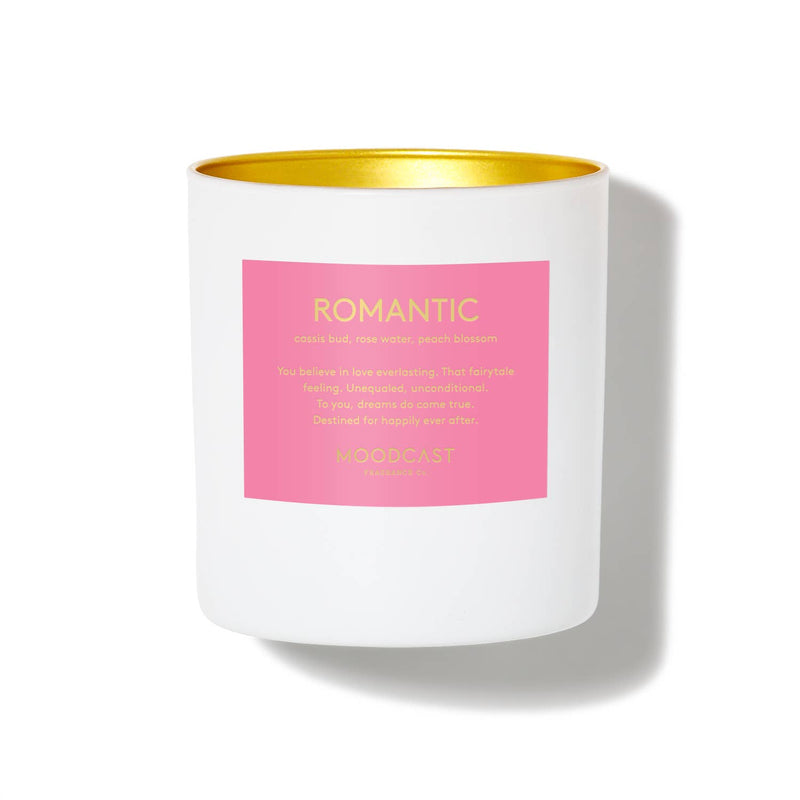 Romantic Candle- White/Gold 8oz