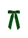 VELVET AND RHINESTONES BOW CLIP