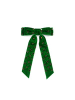 VELVET AND RHINESTONES BOW CLIP