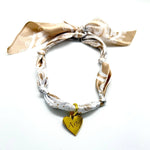 Sorority Scarf with Engraved Gold Heart Charm