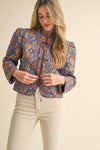 QUILTED PAISLEY PRINT JACKET