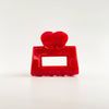 Isabella | Eco-Friendly Heart Shape Marbled Square Claw Clip