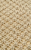 Poolside Jute Macrame Tote in Beige & Green