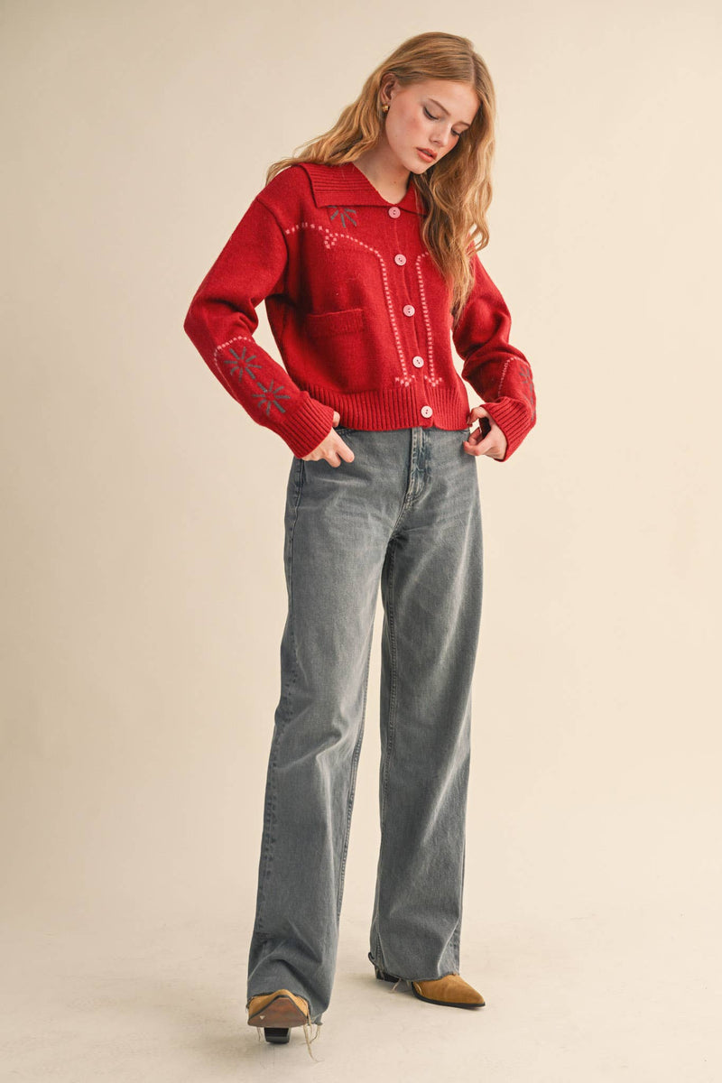 WESTERN DESIGN SWEATER CARDIGAN