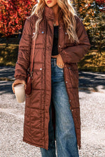 Quilted Puffer Mid-Length Coat