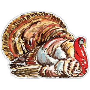 Handpainted Brown Turkey Posh Die-Cut Placemat