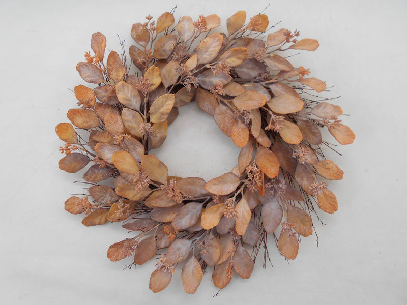 Artificial Fall Apple Leaf Wreath 22"