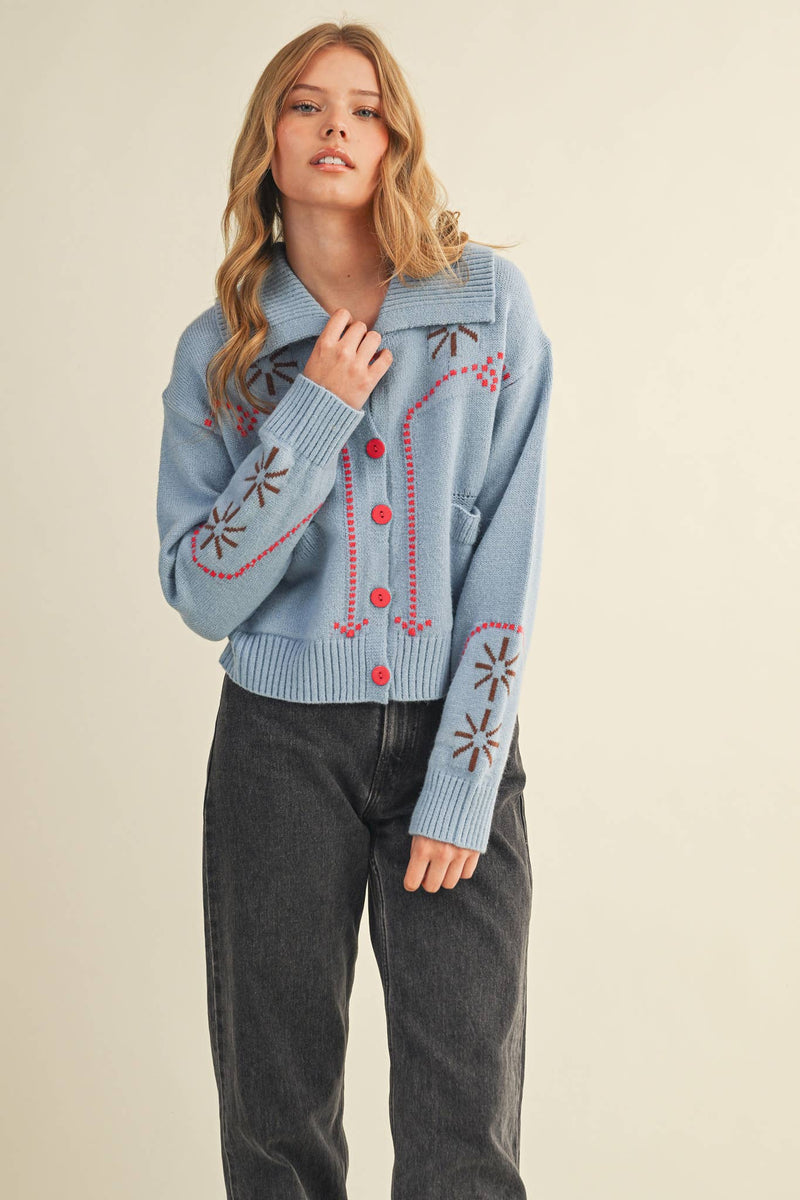 WESTERN DESIGN SWEATER CARDIGAN