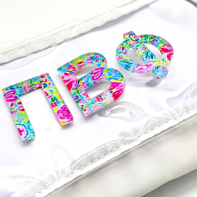 Acrylic Greek Letter Stickers 