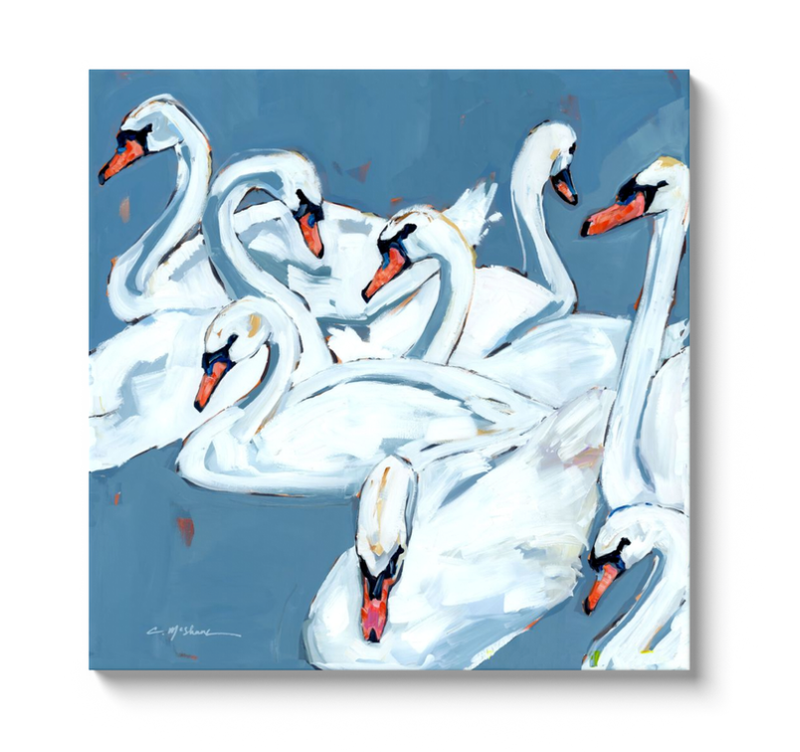 "Swan Lake" canvas 24"x24" Chelsea McShane Art