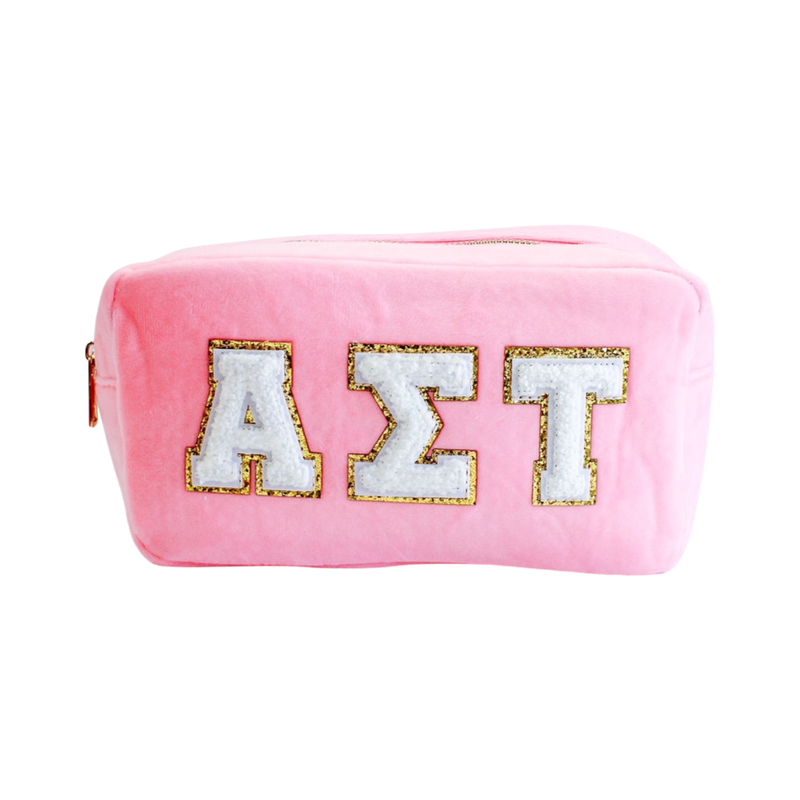 Chenille Sorority Cosmetic Bag