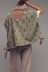 Oversized Floral Sherpa Fleece Vest