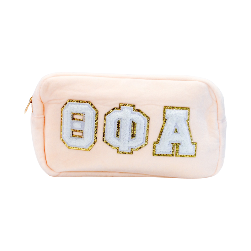 Chenille Sorority Cosmetic Bag