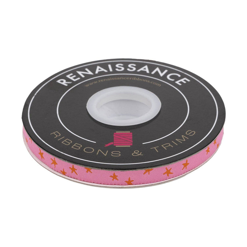 Mixtape - Starry in Vivid Pink - 3/8" - by Alexia Abegg - 15 Yard Spool