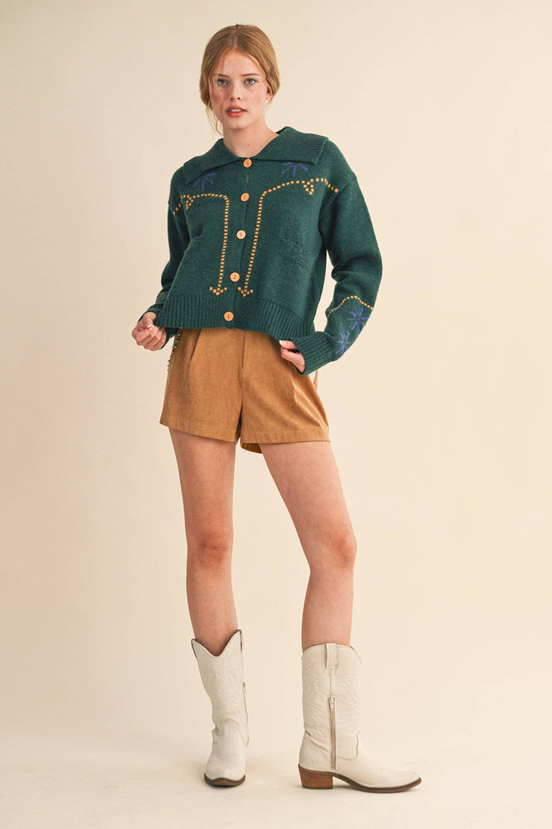 WESTERN DESIGN SWEATER CARDIGAN