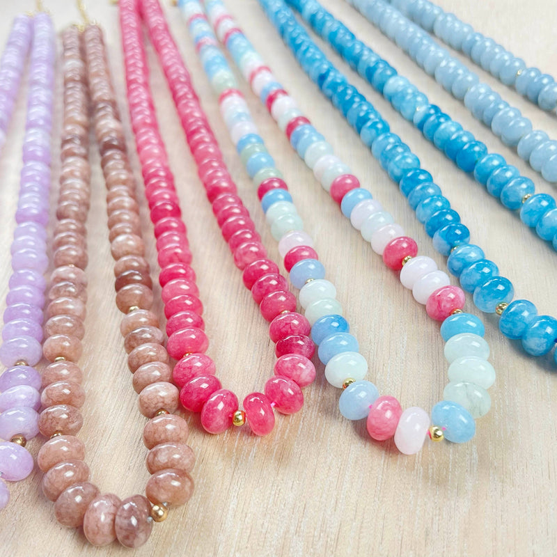 Angelos/// Angelite Beaded Necklace