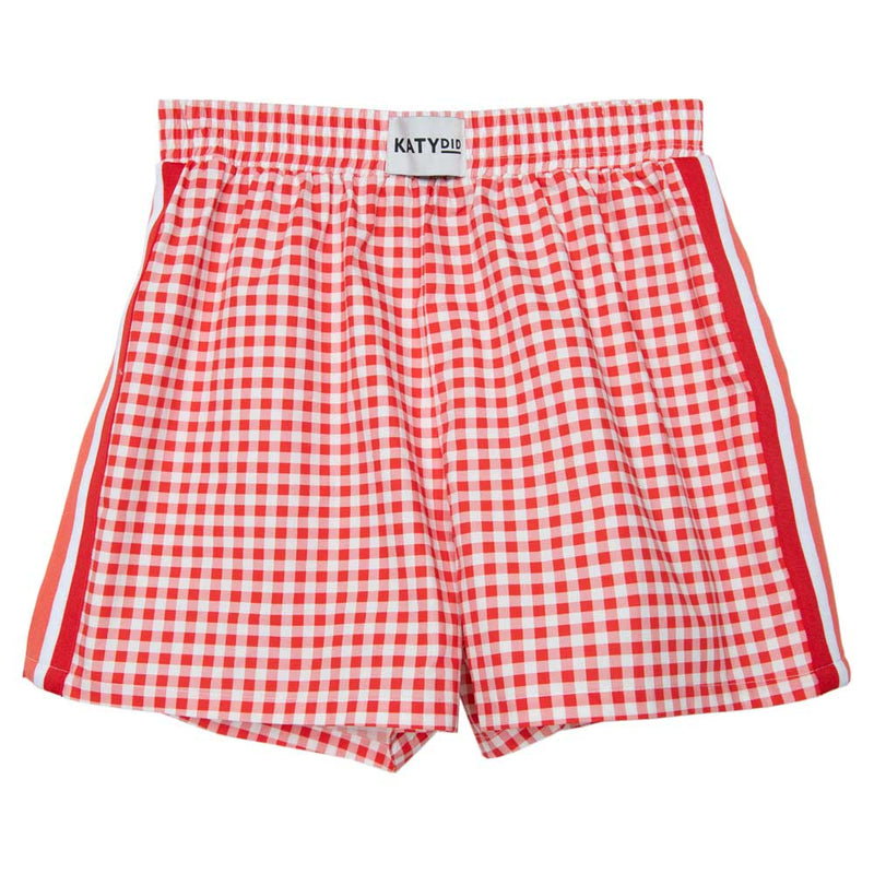 Red Plaid Cute Women's Boxer Short