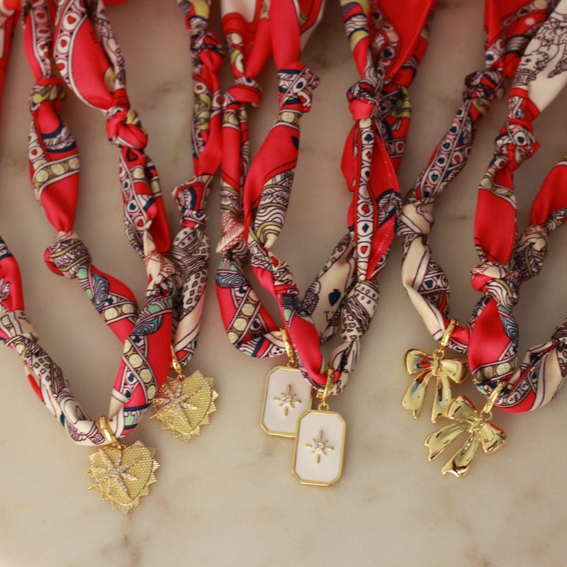 Rodeo Rose Scarf Necklace