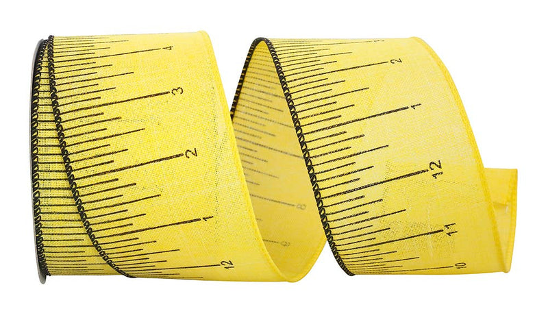 Ruler - Measuring Stick Wired Edge, Yellow, 2-1/2 In