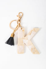 Chunky Acetate Letter Key Chain