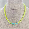 Mia// Limeade Crystal Beaded Delicate Necklace