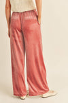 WIDE LEG VELVET TROUSERS